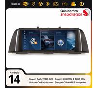 10,25" IPS Android 14 Navi DAB+ Autoradio CarPlay 4+64GB BMW Serie 5 F10/F11 CIC