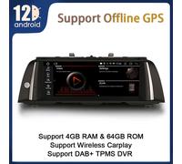 10.25" Octa Core Android 14 Autoradio for BMW 5 Series F10/F14 NBT DAB+ CarPlay
