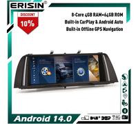 10.25" Qualcomm 8-Core 64GB Android 14 Autoradio GPS per BMW Serie 5 F10/F11 CIC