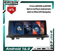 10.25" Qualcomm 8-Core 64GB Android 16 Autoradio GPS CarPlay per BMW X1 F48 NBT