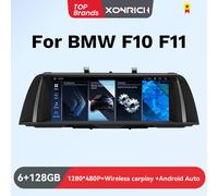 10.25 "Wireless Carplay Android Auto Car Multimedia System Radio Screen per BMW serie 5 F10 F11 2011-2017 CIC NBT GPS Navi WIFI NBT 6G 128G Camera