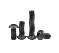 10-250pcs M2/M2.5/M3/M4/M5/M6/M8 Viti macchina con testa rotonda a bocca esagonale interna in acciaio al carbonio, M6x14mm