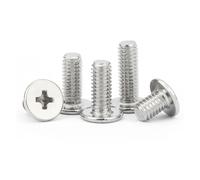 10/25x CM M1.4 M1.6 M2 M2.5 M3 M4 M5 M6 M8 Vite a testa piatta ultrasottile ultrabassa in acciaio inossidabile A2 304 con intaglio a croce(35mm,10pcs M4)