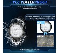 10.2cm Rotondo LED Work Luce 2PCS 72W Faretto Lampada per Offroad Veicoli Camion