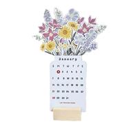 10.2x20.3cm 2024 Scrivania Calendario Con Base Fiore Piccolo da Tavolo