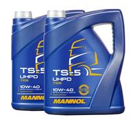 10 (2x5) Litri MANNOL SAE 10W-40 UHPD TS-5 Olio/ Olio Motore