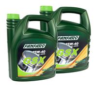10 (2x5) Litri Olio Motore FANFARO GSX 15W-40 Api Sn / CH-4 Automobile