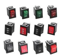 10/30/100 pezzi KCD1 Interruttore a bilanciere a scatto - SPST ON - OFF, 2/3/4 pin, 250 V 6 A (CA) / 125 V 10 A, 2 P(Red 2Pin,100 PCS)