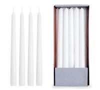 [10, 30, 50] Candele BIANCHE Coniche in cera Lunghezza 25 cm Durata 8 ore 512-01