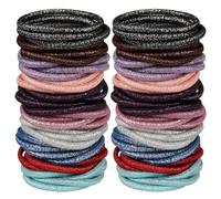 10/30/50 pezzi 4 mm nero piccoli elastici for capelli elastici for capelli anello fermacoda for fai da te donne uomo fascia for capelli ricci spessi accessori(Gold,30Pcs)