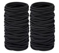 10/30/50 pezzi 4 mm nero piccoli elastici for capelli elastici for capelli anello fermacoda for fai da te donne uomo fascia for capelli ricci spessi accessori(Black,50Pcs)