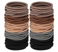 10/30/50 pezzi 4 mm nero piccoli elastici for capelli elastici for capelli anello fermacoda for fai da te donne uomo fascia for capelli ricci spessi accessori(Coffee,10Pcs)