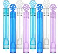 10/30/50 pezzi Bacchette bolle a forma di fiocco di neve, tubi bolle manuali colorati, giocattoli mini soffiatore di bolle portatile, gadget per feste, adatti per matrimoni, compleanni, San Valentino,