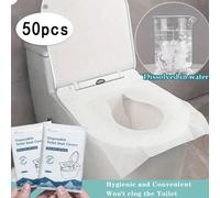 10/30/50 pezzi Coperchi usa e getta in carta per wc, coperchi per water portatili e lavabili per adulti e bambini, accessori essenziali per viaggio, aereo, auto, campeggio, hotel, scuola, vacanze esti