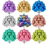 10/30/50 pezzi Palloncini da festa, palloncini metallici cromati da 10 pollici (25,4 cm), adatti per compleanni, matrimoni, San Valentino, Ringraziamento, Festa della mamma, Ognissanti, Natale, Capoda