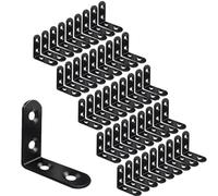10/30/50 Pezzi Staffe A L In Acciaio Inossidabile Nero Con Vite, Supporto Angolare A 90° For Mensole, Mobili In Legno, Sedie, Cassetti, Armadietti(L-Black 40X40 50pcs)