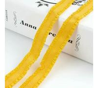 10-30 iarde 13,0 mm doppio volant elastici in pizzo elastico reggiseno cinghia biancheria intima cintura vestiti nastro elastico fai da te accessori da cucito-26 oro giallo-13,0 mm-10 iarde