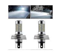 (10-30V) 2 Pack P45T R2 66SMD LED Headlight Bulbs 6000K 6V/12V For Scooter And Moped High/Low Beam