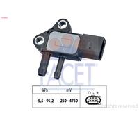 10.3297 FACET Sensore, Pressione gas scarico per AUDI,SKODA,VW