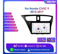 10.33 "9" unità principale Wireless Carplay Android Auto Car Multimedia navigazione GPS per Honda CIVlC 9 2012-2017 supporto DAB DVR OBD P2