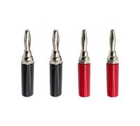 10/40/200 pz 4mm placcatura adattatore cavo audio banana connettore altoparlante nichel/cromo(200 Red)