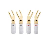 10/40/200 pz Y/U Tipo Spine A Banana Connettore Cavo Audio Filo Altoparlante Vite di Blocco Forcella Spade connettori a Banana(200Pcs (100Pairs))