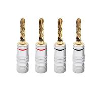 10/40/200PCS Rame Puro Placcato Oro 4 millimetri Connettore a Banana for Audio Video Altoparlante Cavo Terminali Connettori Adattatore(200PCS (100pairs))