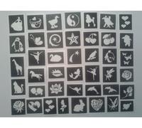 10-400 ragazze tema stampini per Glitter tatuaggi delfino stella fiore farfalla