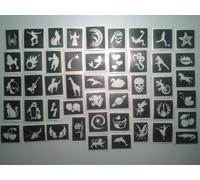 10-400 stencil per scintillio tatuaggi girls & boys misti