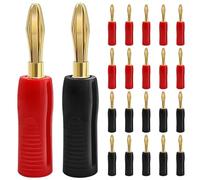 10/40PCS 4mm altoparlante placcato oro spina a banana altoparlanti a tromba connettore a banana(10Pcs (5Pairs))
