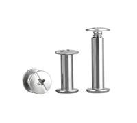 10-40pcs M2/M3/M4/M5 acciaio inossidabile 304 viti di accoppiamento maschio-femmina con testa piatta e fessura a croce, viti per album fotografico, M4x6mm