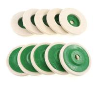 10 4In Lana Feltro Lucidante Disco Pastiglie Ruota Lucidatrice Set Buffer Buff