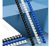 10/5/1 pezzo Anelli di rilegatura a spirale in plastica colorata, spirali di rilegatura in PVC a 21 fori adatte per libri A4, quaderni, raccoglitori, forniture scolastiche 5 pezzi neri,5 pezzi blu,5 p