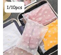 10/5/3/2/1 pezzi Sacchetti di stoccaggio trasparenti, adatti per materiali per fai-da-te, imballaggio per spedizioni, sacchetti di plastica con cerniera opaca, mantengono i vestiti puliti, sacchetti d