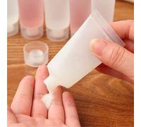 10/5/3/2/1 pezzo Tubi di plastica ricaricabili a pressione con tappo a scatto, adatti per confezionamento di campioni cosmetici da viaggio, conservazione, articoli da toeletta, possono contenere deter