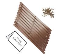 10 (5 paia) di guide per cassetti in plastica marrone, con viti e istruzioni per mobili, guide di ricambio in plastica per cassetti, guide per cassetti e armadi per camera da letto Kevagh