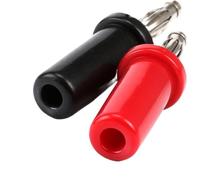 10/5 pezzi 4mm banana rame puro placcato bromo rosso e nero senza saldatura impilabile lateralmente banana(5Pcs Black 5pcs Red)