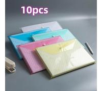 10/5 pezzi di cartelle classiche A4 in PP trasparente impermeabile, buste per file trasparenti, forniture scolastiche, forniture per il ritorno a scuola, ritorno a scuola, accessori per scrivania da u