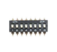 10/5 pezzi Patch DIP Switch 8PIN Direct Dial The Code Switch 8P Modulo interruttore a levetta SMD 2,54 mm Pitch Black(5pcs)