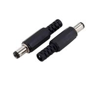 10/50/200 Pz DC-022 Jack DC Montaggio a pannello DC022 5.5x2.1mm/2.5mm Connettore presa di alimentazione DC con dado(Male 2.5x5.5mm,10pcs)