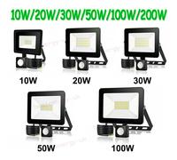 10/50/200W Outdoor LED Floodlight PIR Motion Sensor Garden Flood Security Lights [EEK: A+]