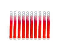 10/50 Bastoncini Luminosi con Gancio, 6 Pollici, Luce Fluorescente for Escursionismo, Campeggio, Emergenza, concerti, Feste, Bastoncini Luminosi(Red,50pcs)