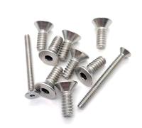 10-50 pezzi 2#-56 4#-40 6#-32 8#-32 10#-24 10#-32 Filettatura UNF Bullone a testa svasata piatta in acciaio inossidabile 304 con esagono incassato(1",50pcs UNC 2-56)