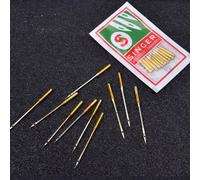 10/50 pezzi Aghi per macchina da cucire universali placcati in titanio per macchine da cucire Singer, colore dorato 50 pezzi (#9+#11+#14+#16+#18),#9(10pcs),#11(10pcs),#14(10pcs),#16(10pcs),#18(10pcs)L