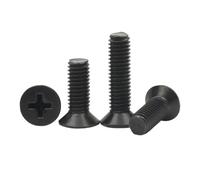 10-50 pezzi Bullone a testa svasata piatta a croce in acciaio inossidabile 304 nero piccolo M1.6 M2 M2.5 M3 M3.5 M4 M5 M6(65mm,M6 (10PCS))