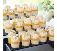 10/50 pezzi Coppette per dessert da 3 once, coppette per tiramisù, coppette per dessert, coppette di plastica trasparente per parfait, coppette rotonde per antipasti, frutta, budino, mousse, gelato, f