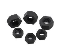 10-50 Pezzi Dadi Esagonali In Nylon M2M2.5 M3 M4 M5 M6 M8 M10 M12 Dado Esagonale In Plastica Nera DIN934(M12 10pcs)