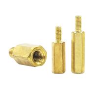 10-50 pezzi distanziali esagonali in ottone maschio femmina viti distanziatrici M2 M2.5 M3 M4 M5 M6 pilastro filettato esagonale for scheda madre(3mm,M3(Thread 5mm) 20pcs)
