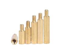 10-50 pezzi distanziatore maschio-femmina in ottone M2 M2,5 M3 M4 viti distanziatrici esagonali in ottone filettate for computer PC scheda madre distanziatore(14mm,M3 25pcs)