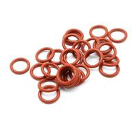 10/50 pezzi Guarnizione ad anello rosso CS 2,4 mm OD 6~100 mm Rondella impermeabile Strumento di tenuta ad anello in gomma siliconica a forma di O rotonda(10Pcs,OD 29mm ID 24.2mm)